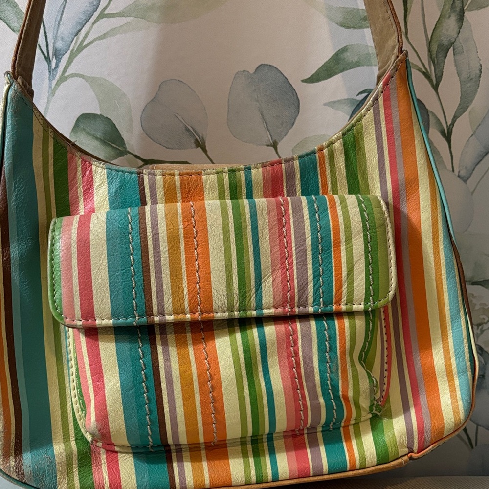 Fossil Multicolor Striped Shoulder Bag